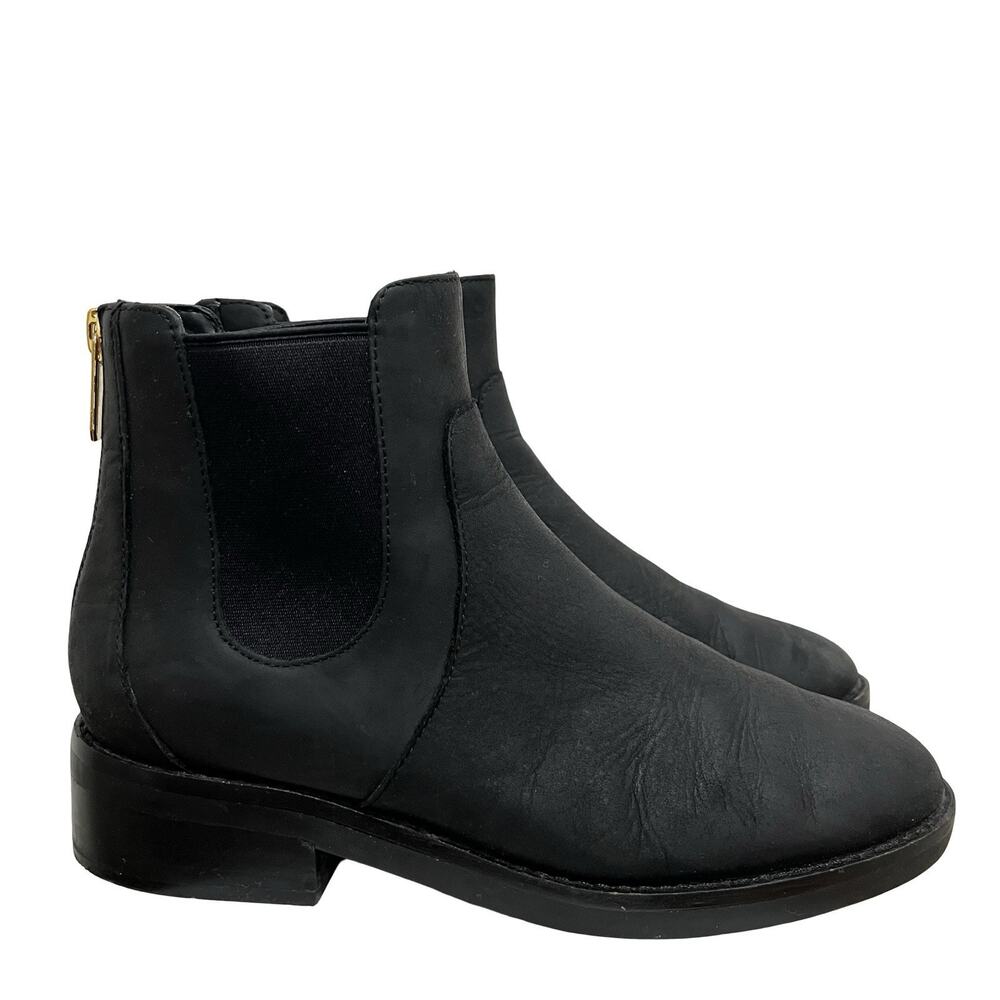 Cole Haan Reid Waterproof Leather Chelsea Ankle Boots‎ Size 6 Back Zip Side Gore
